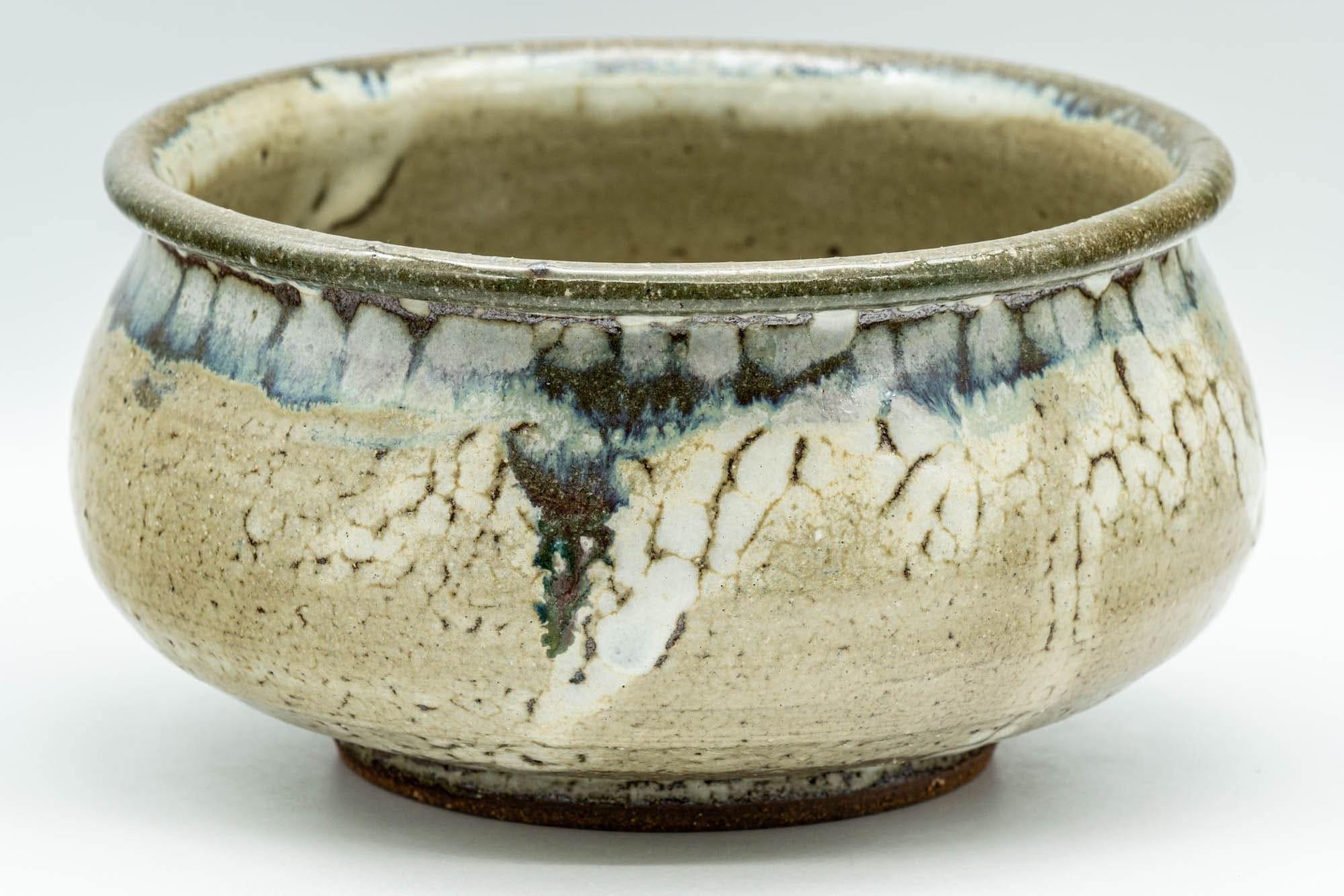 Japanese Kensui - Beige Blue Shino Glazed Water Bowl - 750ml