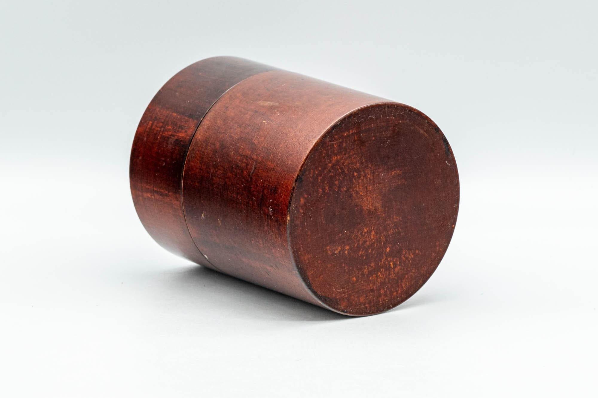 Japanese Chazutsu - Dark Red Wooden Tea Canister - 160ml