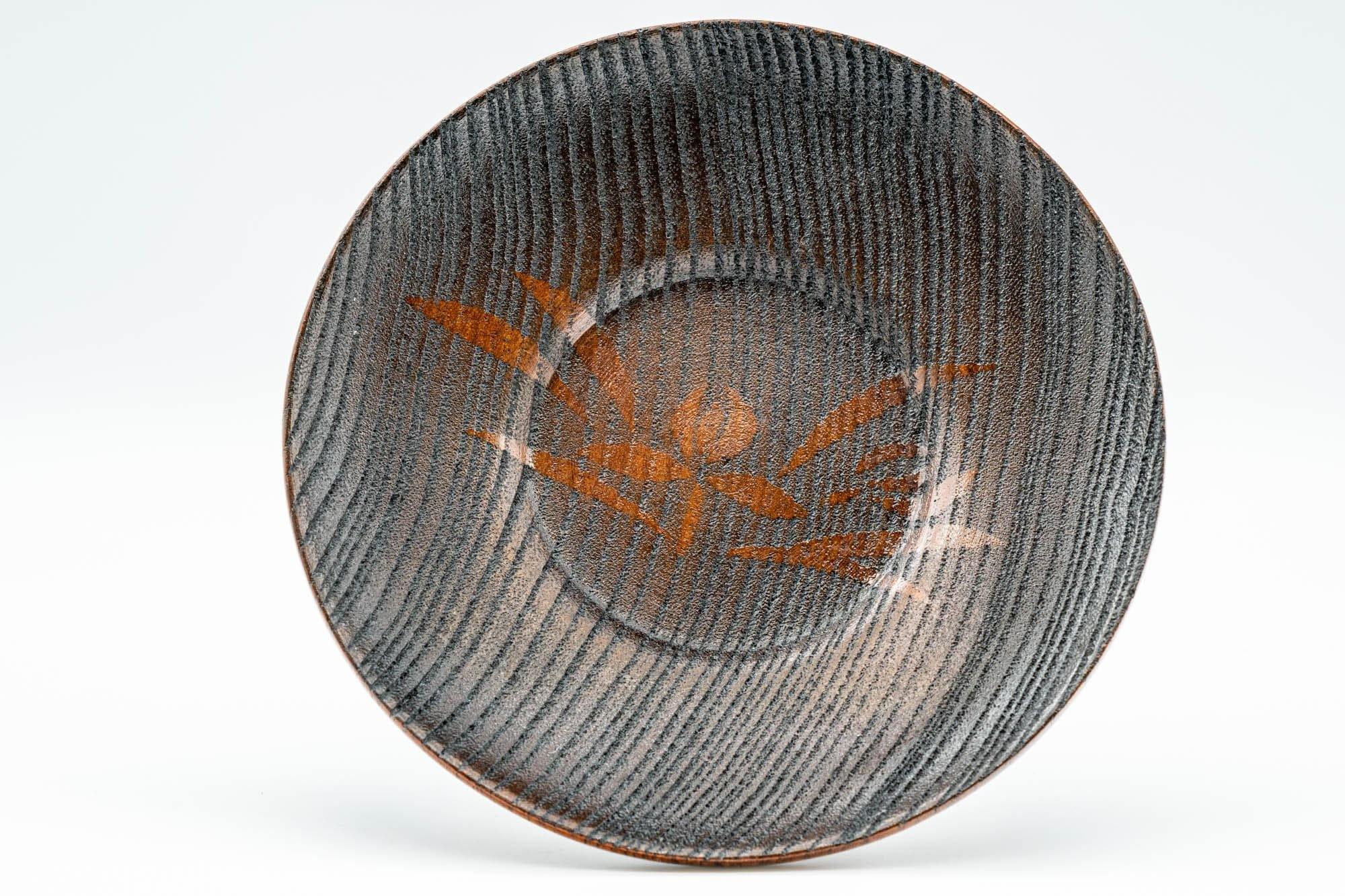 Japanese Chataku - Pair of Floral Wooden Tea Saucers