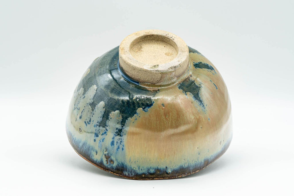 Japanese Matcha Bowl - Tenmoku Nagashi Glazed Hand-Built Chawan - 400ml