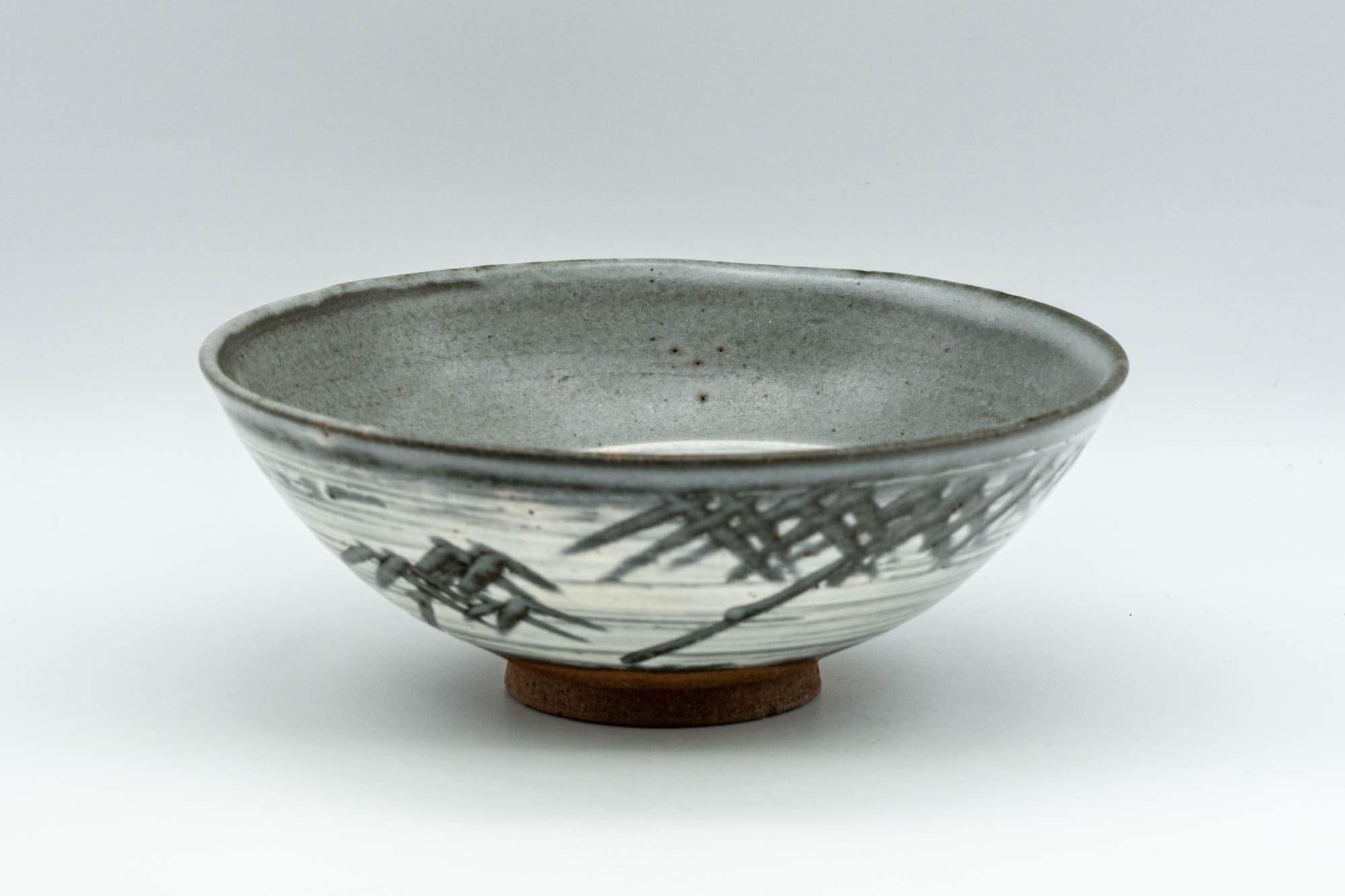 Japanese Matcha Bowl - Grey Hakeme Natsu Summer Chawan - 200ml