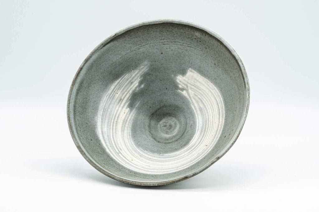 Japanese Matcha Bowl - Grey Hakeme Natsu Summer Chawan - 200ml