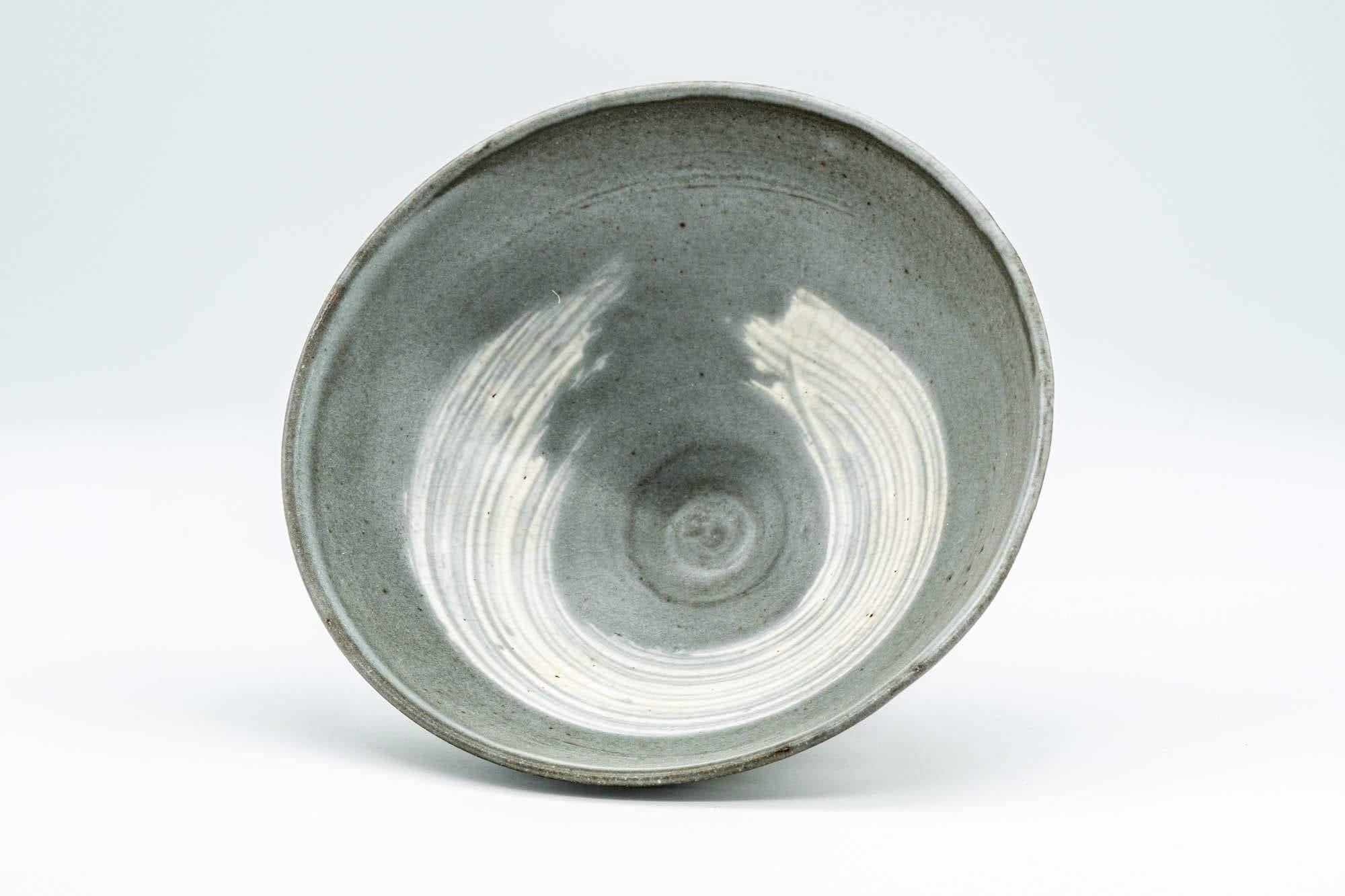 Japanese Matcha Bowl - Grey Hakeme Natsu Summer Chawan - 200ml
