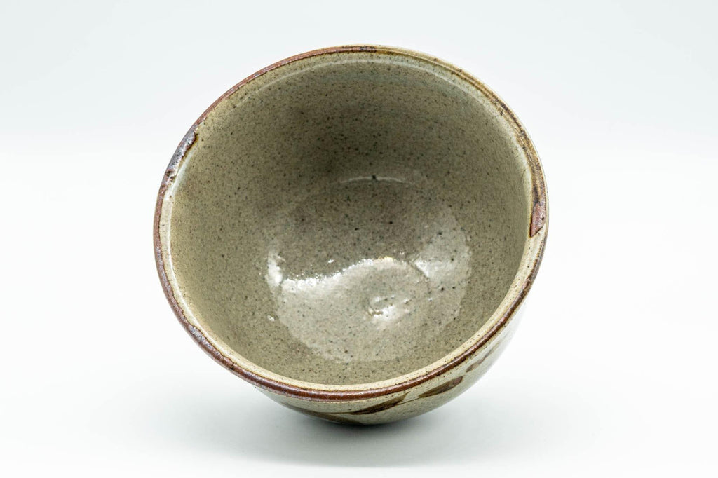 Japanese Matcha Bowl - Grey Tea Leaves Komogai-nari Chawan - 300ml