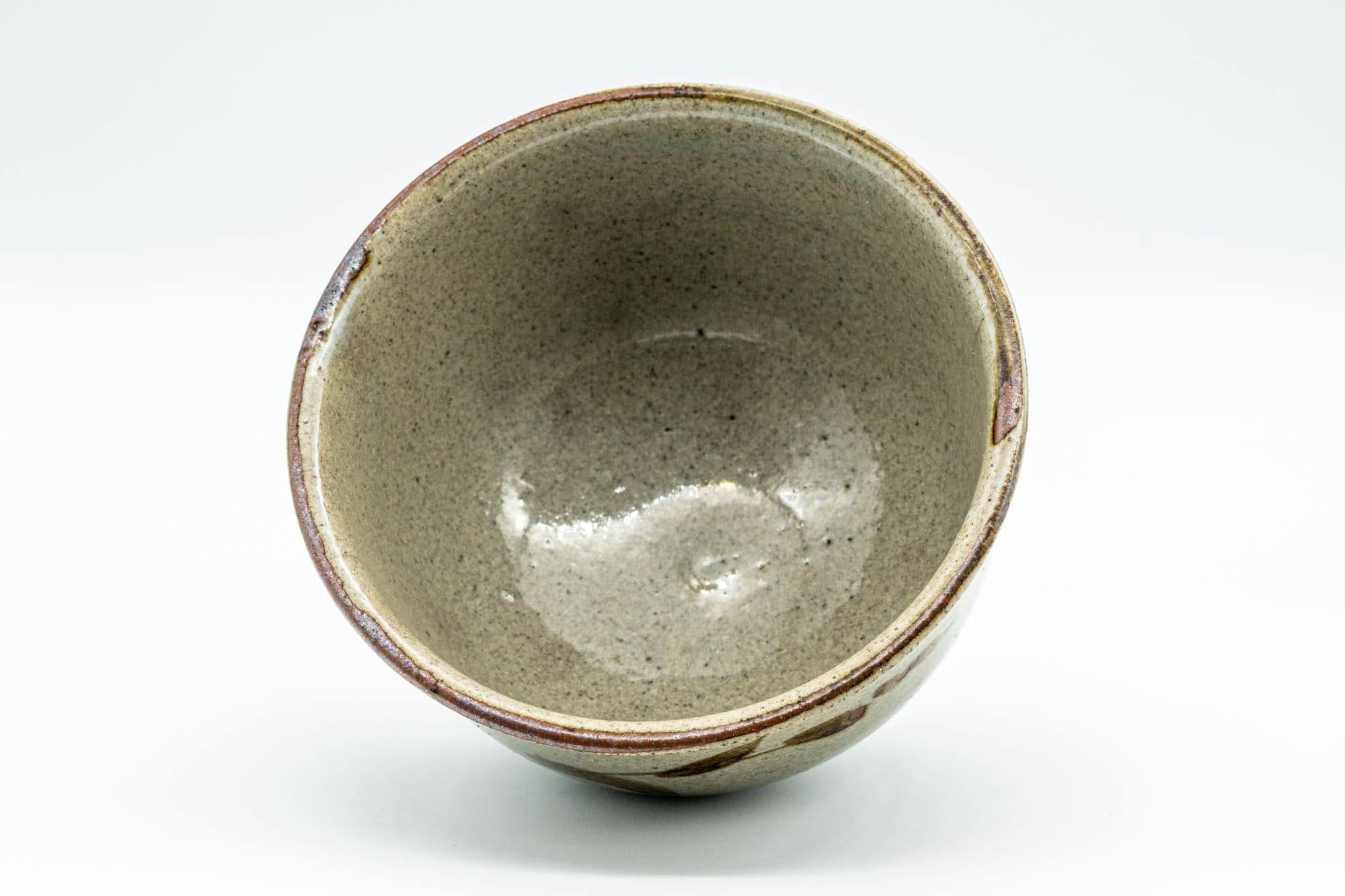 Japanese Matcha Bowl - Grey Tea Leaves Komogai-nari Chawan - 300ml