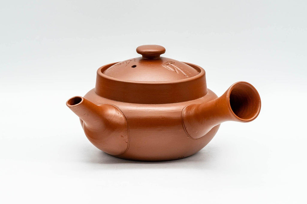 Japanese Kyusu - Kanji Engraved Tokoname-yaki Debeso Teapot - 230ml