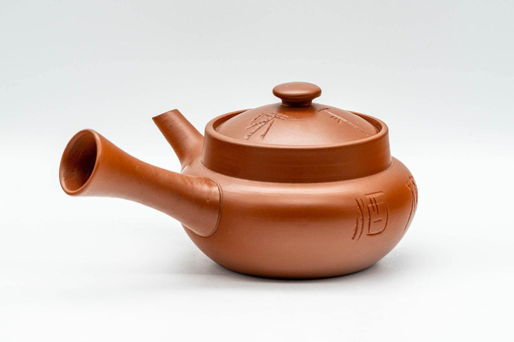 Japanese Kyusu - Kanji Engraved Tokoname-yaki Debeso Teapot - 230ml