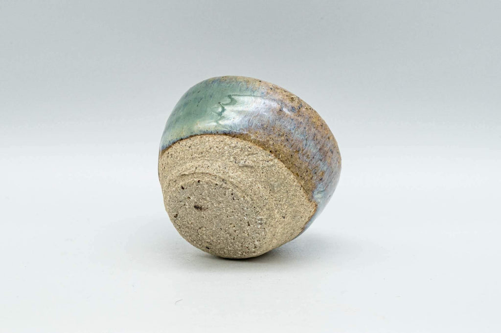 Japanese Teacup - Green and White Glazed Guinomi - 25ml