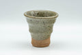 Japanese Teacup - Olive Green Glazed Ribbed Guinomi - 55ml