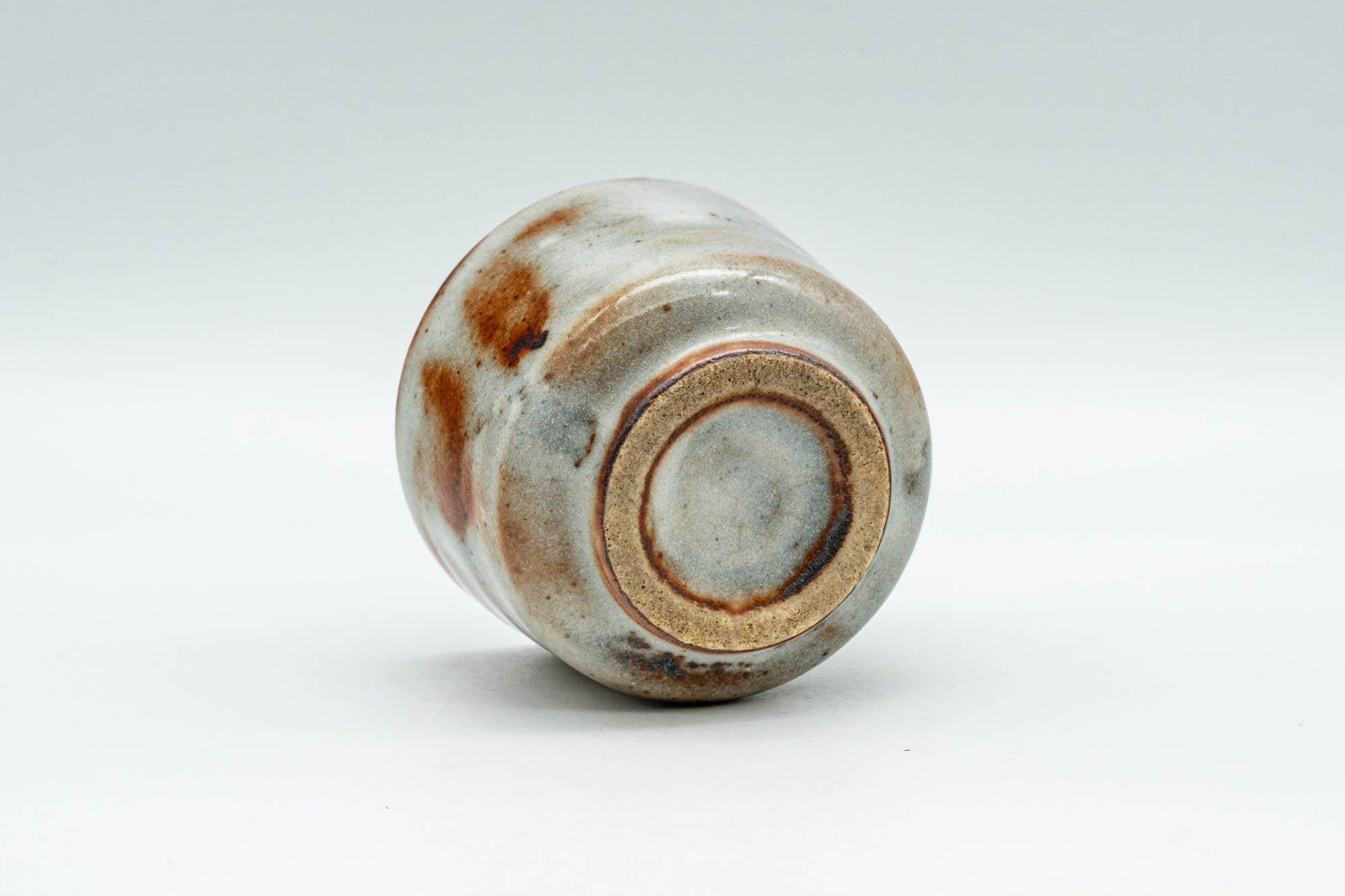 Japanese Teacup - Orange Milky White Shino Glazed Guinomi - 50ml