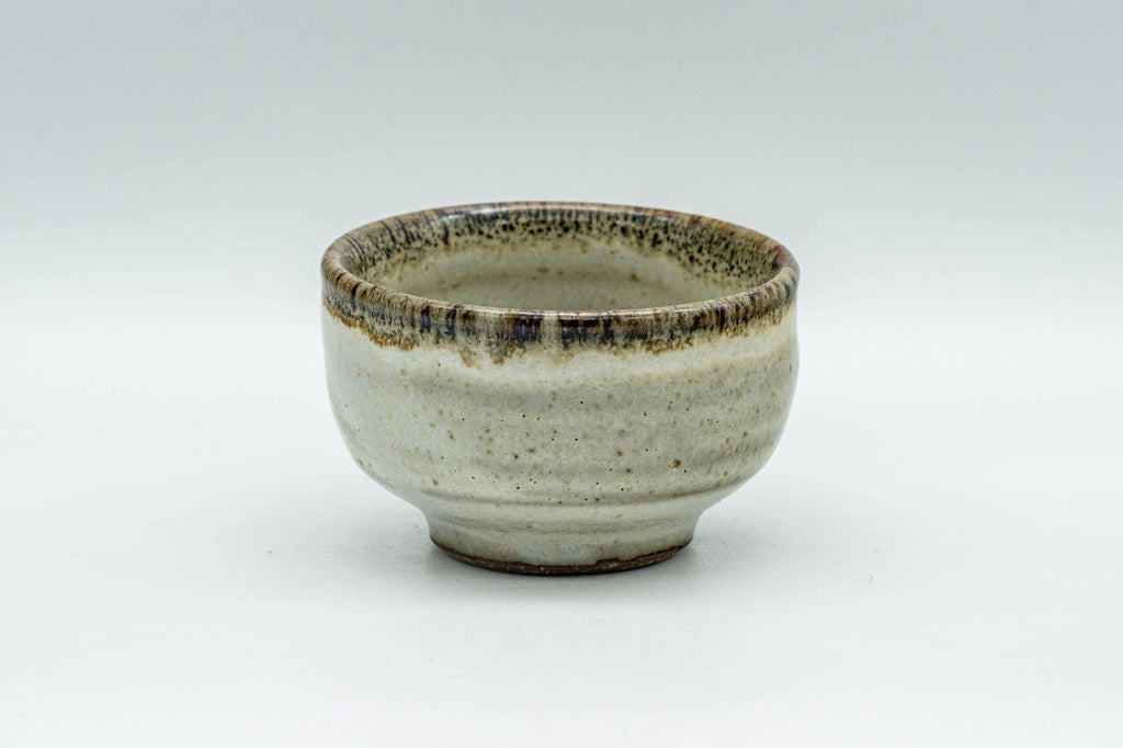 Japanese Teacup - Grey Beige Hare's Fur Glazed Guinomi - 50ml