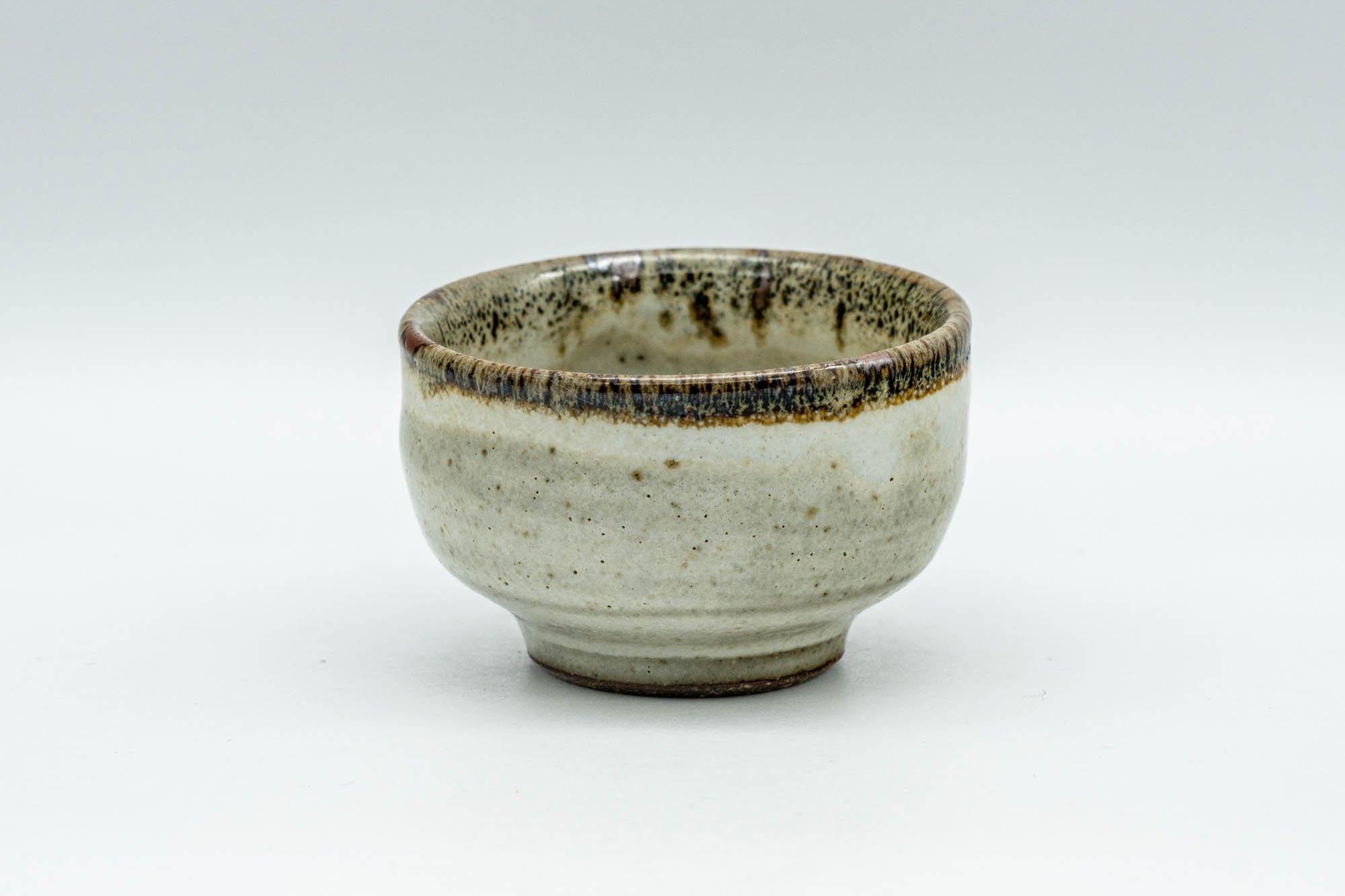 Japanese Teacup - Grey Beige Hare's Fur Glazed Guinomi - 50ml