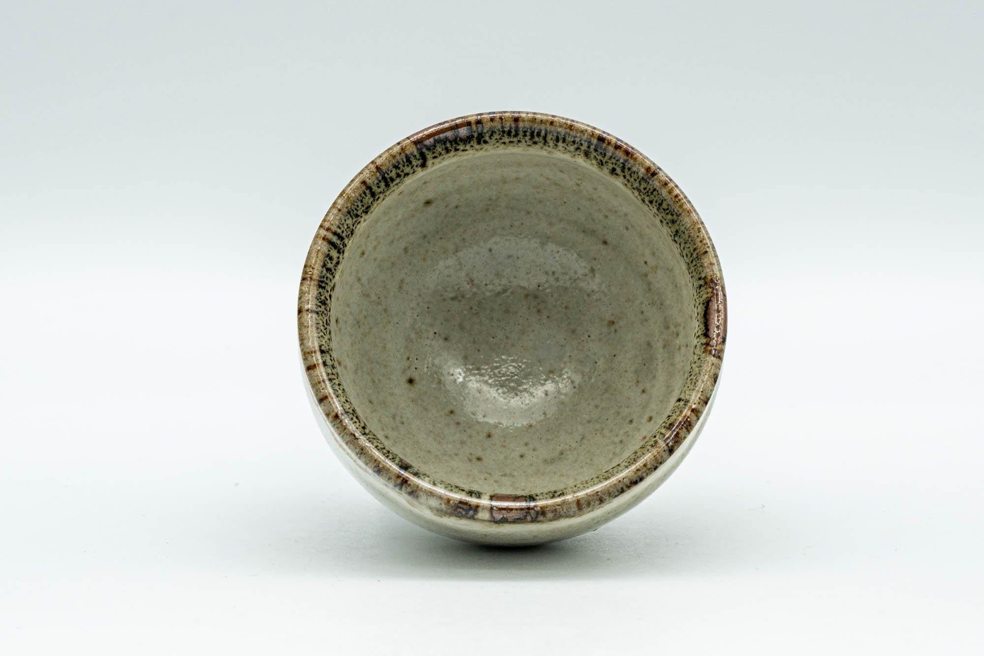 Japanese Teacup - Grey Beige Hare's Fur Glazed Guinomi - 50ml