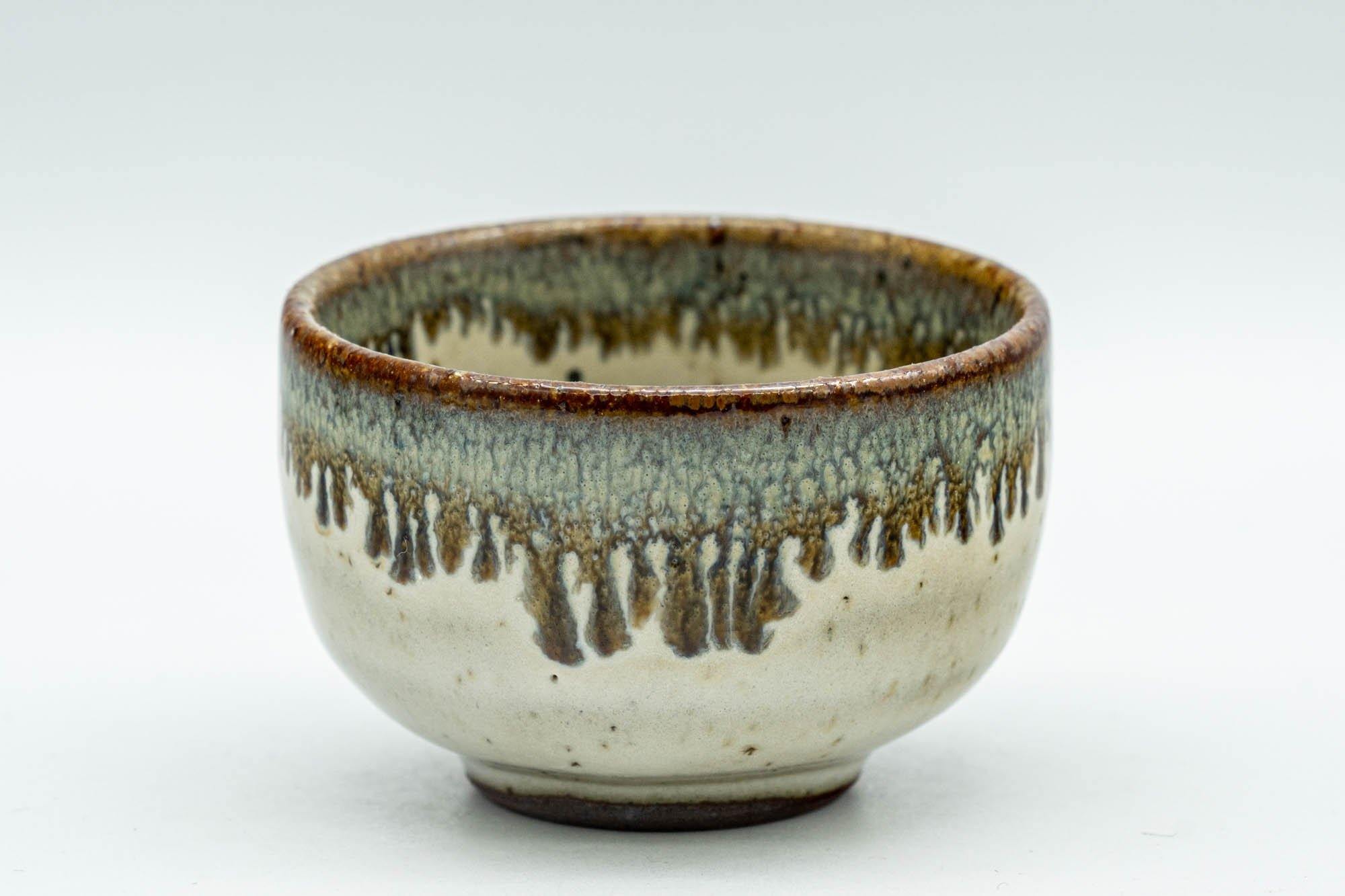 Japanese Teacups - Set of 3 Drip-Glazed Guinomi - 35ml