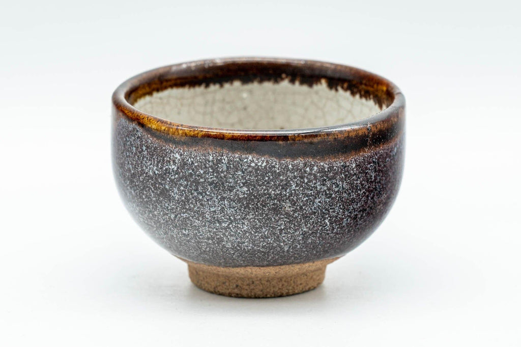 Japanese Teacups - Pair of Brown Tenmoku Glazed Guinomi - 40ml