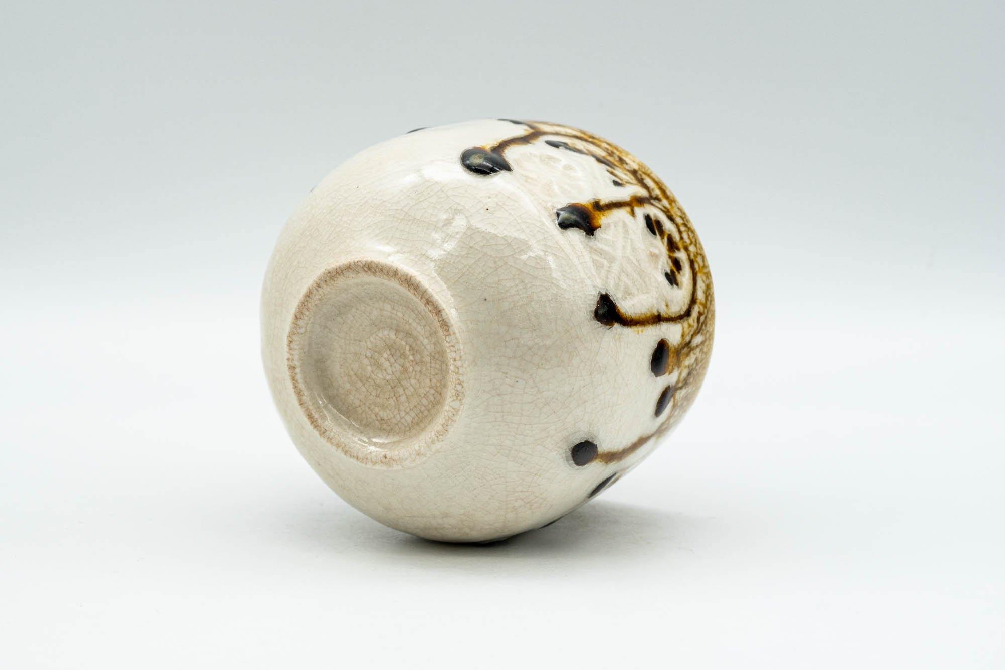 Japanese Teacup - White Honey Drip-Glazed Yunomi - 130ml