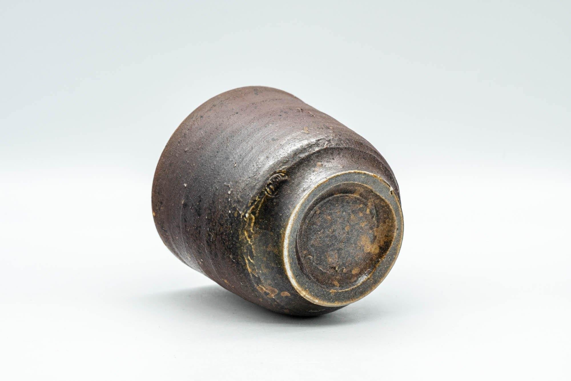 Japanese Teacup - Brown Textured Tsutsu-gata Bizen-yaki Yunomi - 200ml