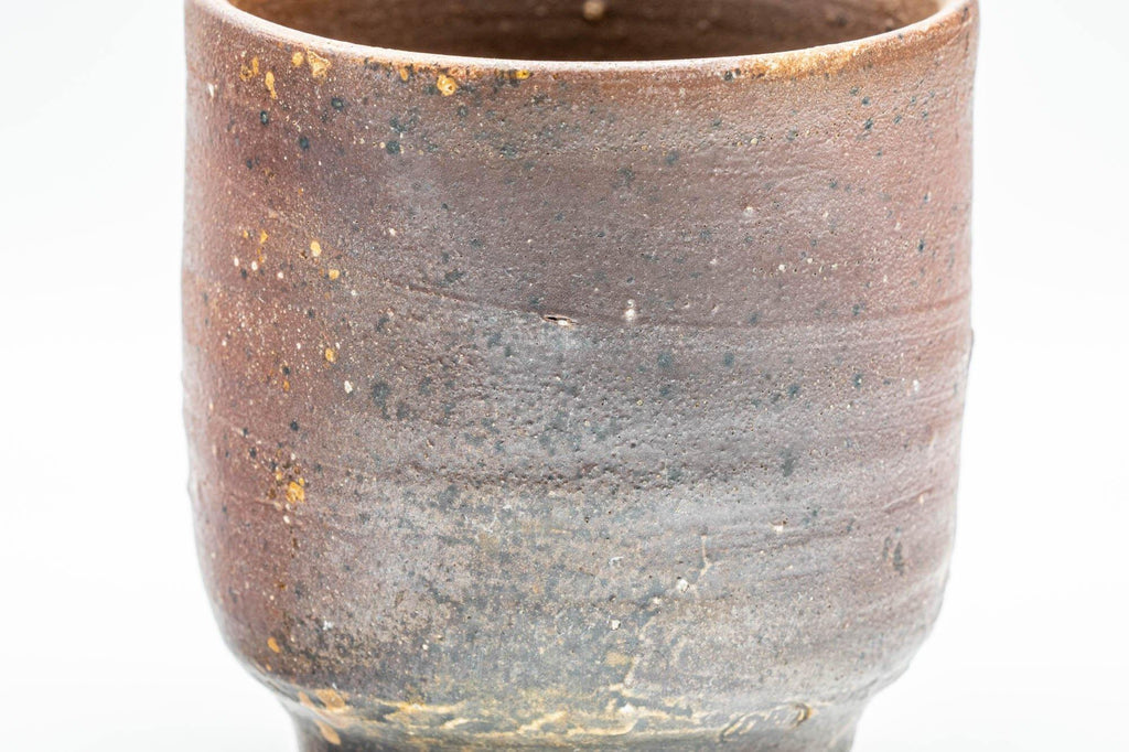 Japanese Teacup - Brown Textured Tsutsu-gata Bizen-yaki Yunomi - 200ml