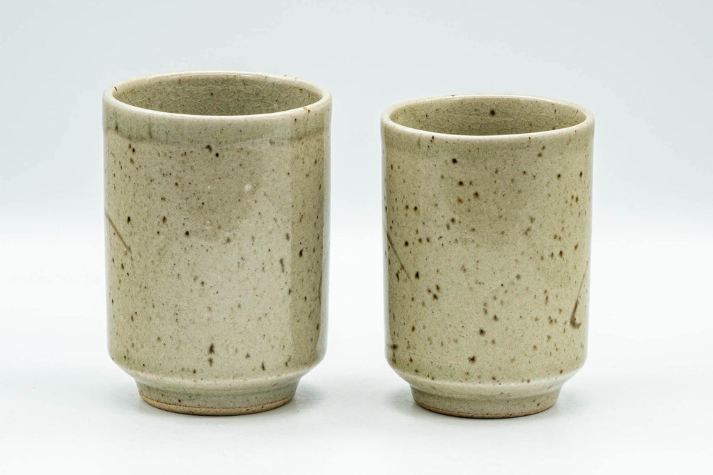 Japanese Teacups - Pair of Blue Floral Meoto Yunomi