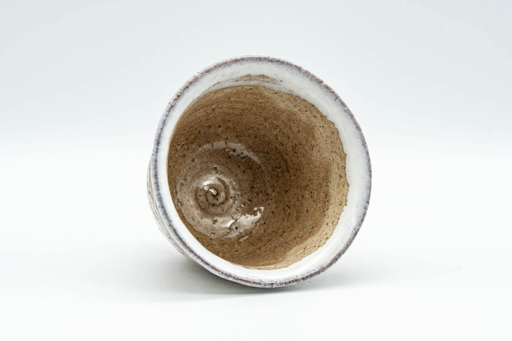 Japanese Teacup - Brown White Drip-Glazed Hagi-yaki Yunomi - 125ml