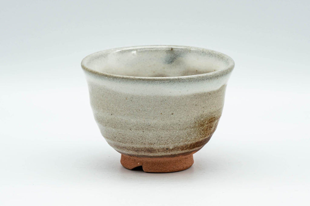 Japanese Teacup - Brown and White Drip-Glazed Hagi-yaki Yunomi - 100ml