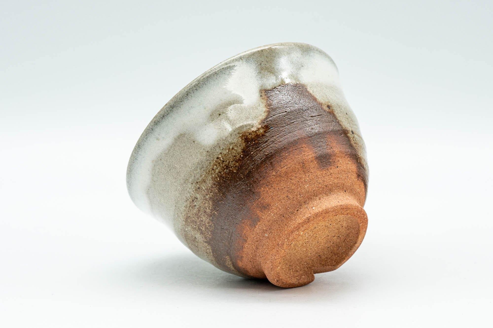 Japanese Teacup - Brown and White Drip-Glazed Hagi-yaki Yunomi - 100ml