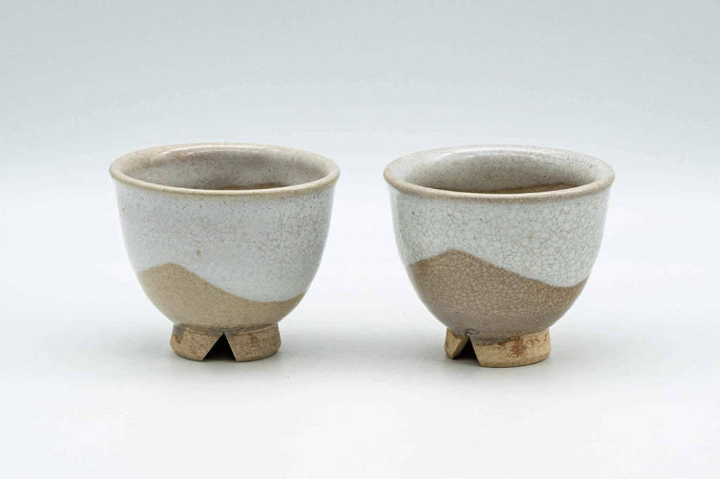 Japanese Teacups - Pair of Hagi-yaki Guinomi - 55ml