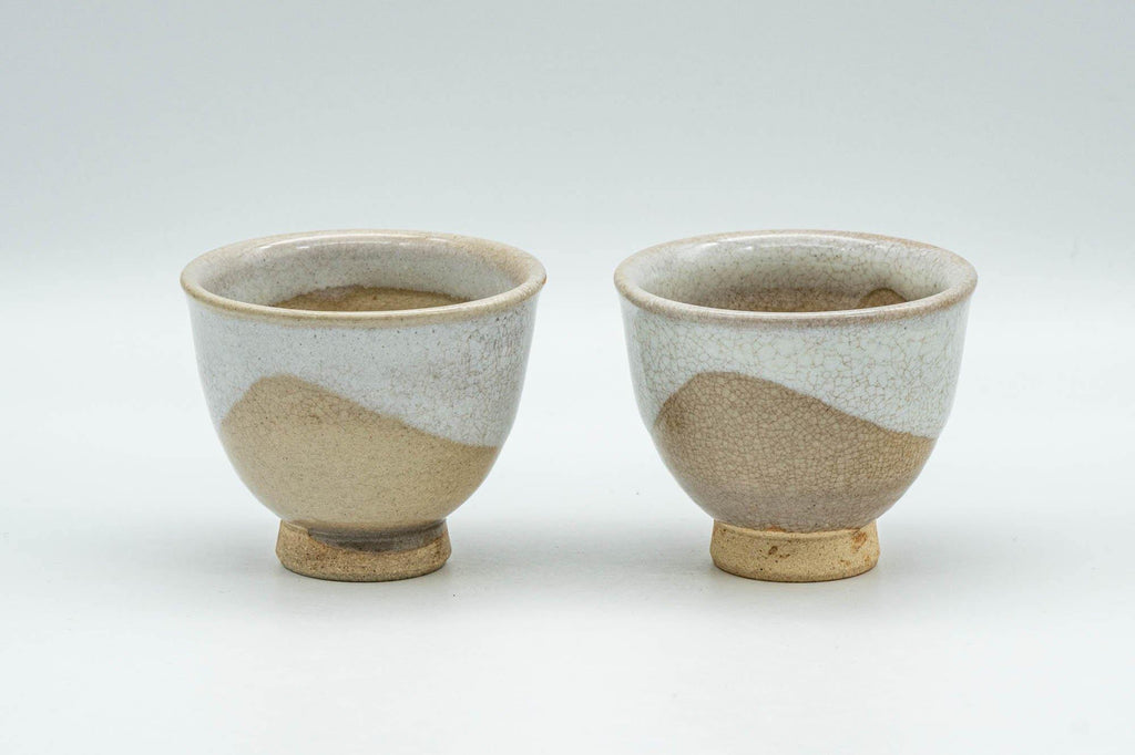 Japanese Teacups - Pair of Hagi-yaki Guinomi - 55ml