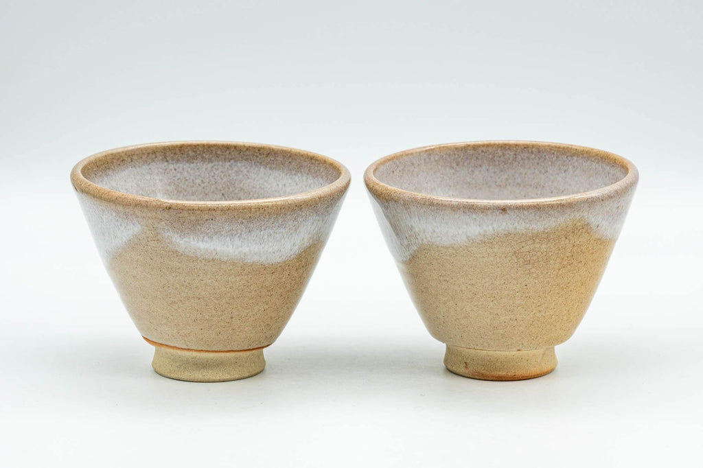 Japanese Teacups - Pair of Asagao-gata Senchawan Yunomi - 90ml
