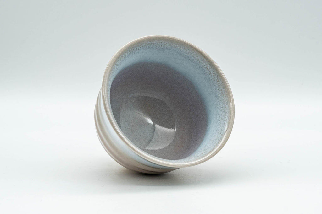 Japanese Teacup - Peach and Blue Interior Glazed Hagi-yaki Yunomi - 120ml