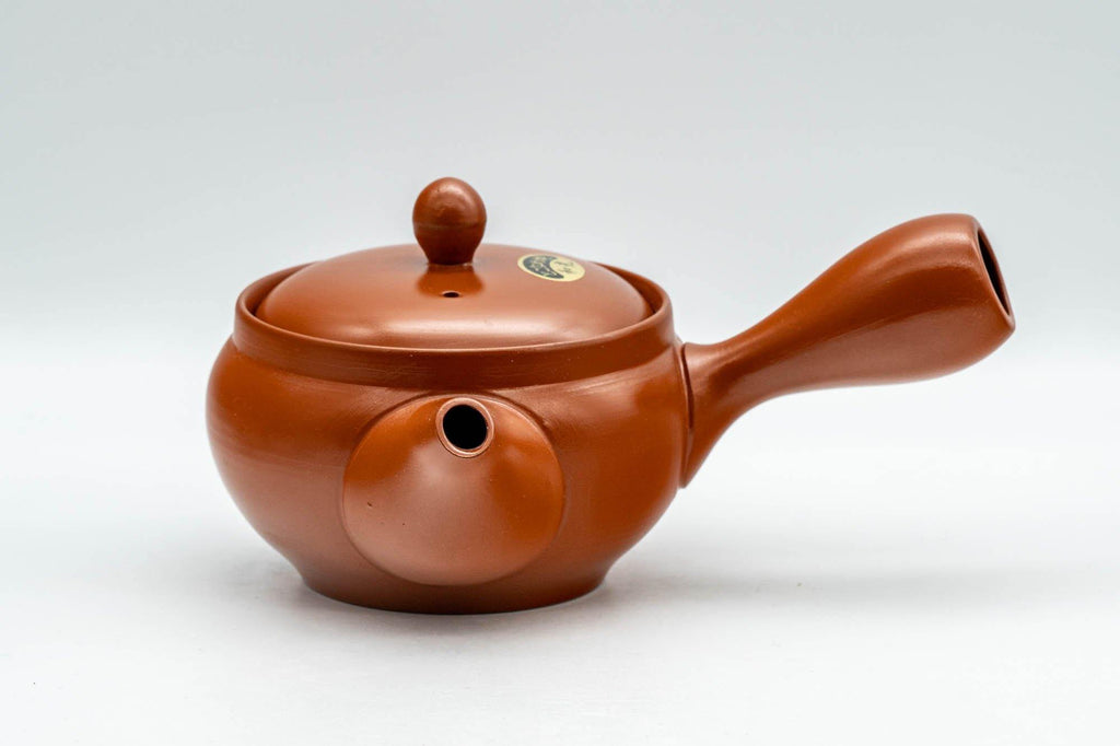 Japanese Kyusu - Engraved Bamboo Tokoname-yaki Teapot - 250ml