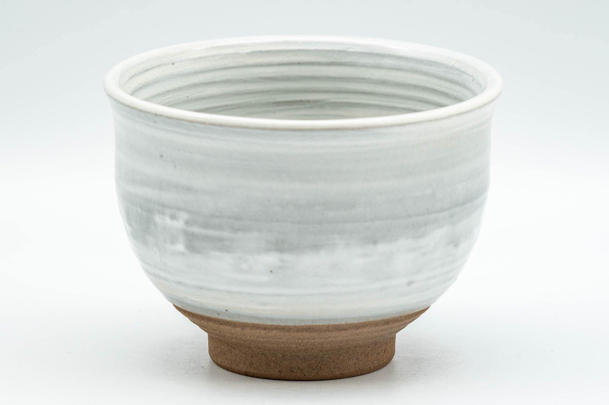 Japanese Teacups - Pair of Grey and White Glazed Spiral Yunomi - 180ml