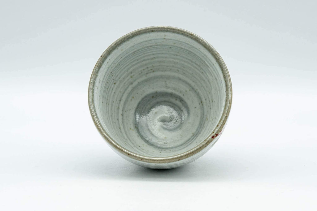 Japanese Teacup - Floral Grey Spiral Glazed Yunomi - 70ml