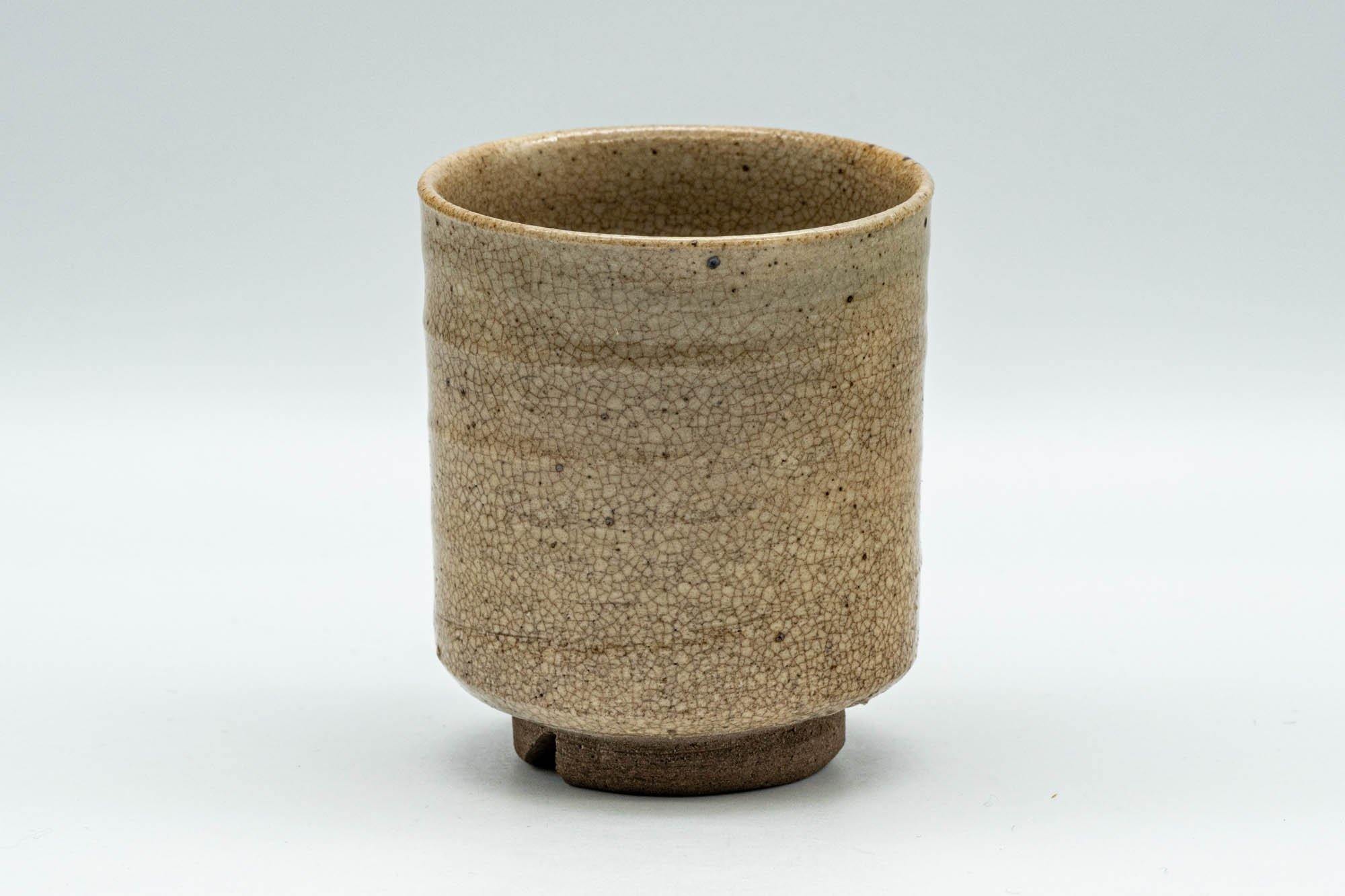 Japanese Teacup - Beige Textured Hagi-yaki Yunomi - 110ml