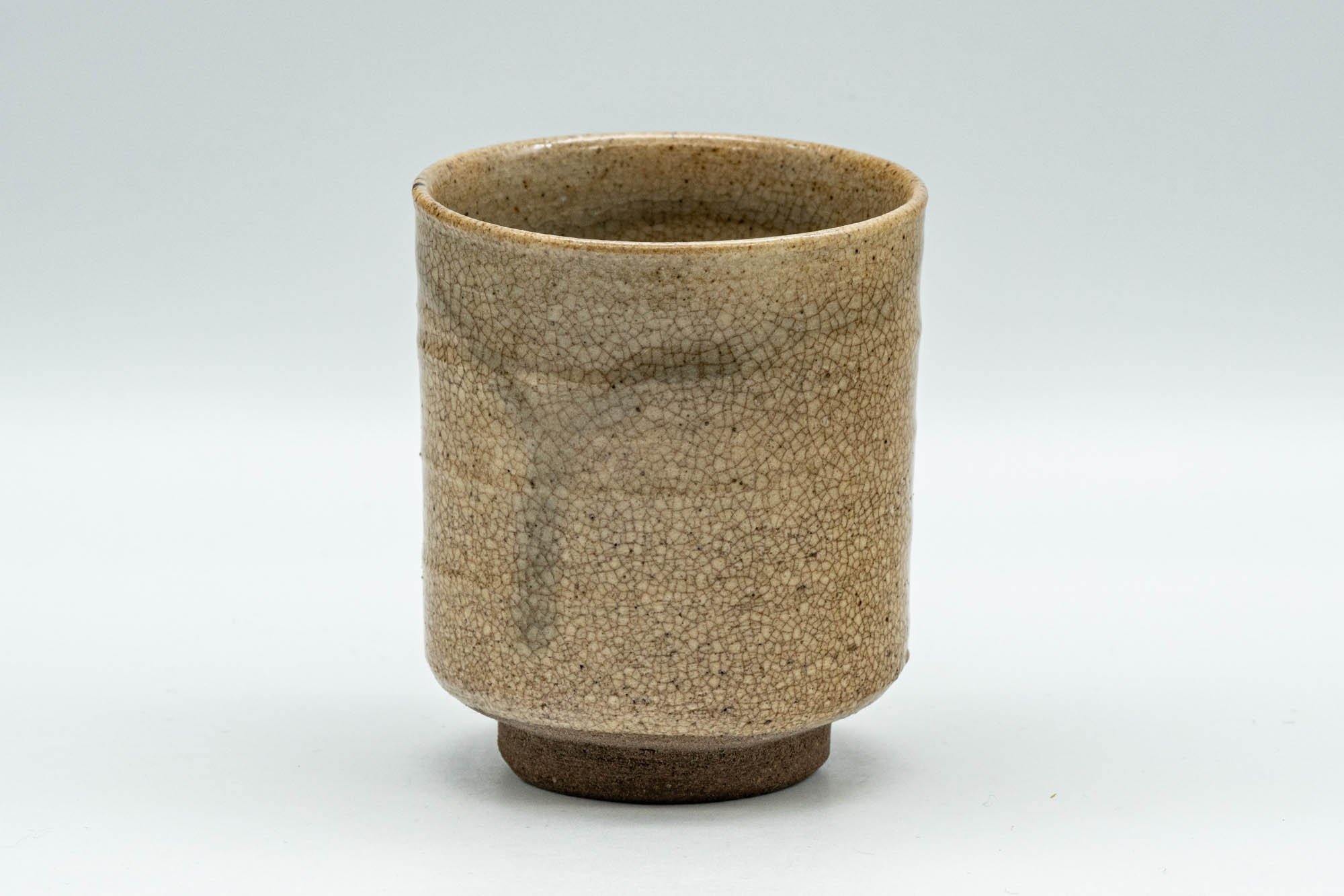 Japanese Teacup - Beige Textured Hagi-yaki Yunomi - 110ml