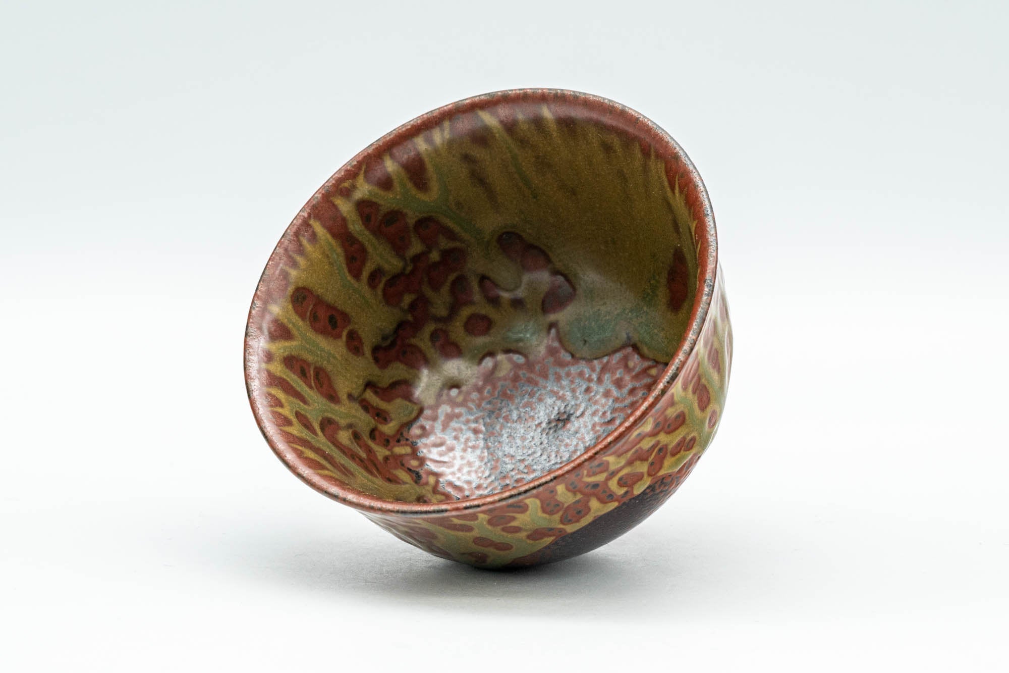 Japanese Teacup - Green Ash Glazed Tokoname-yaki Yunomi - 80ml