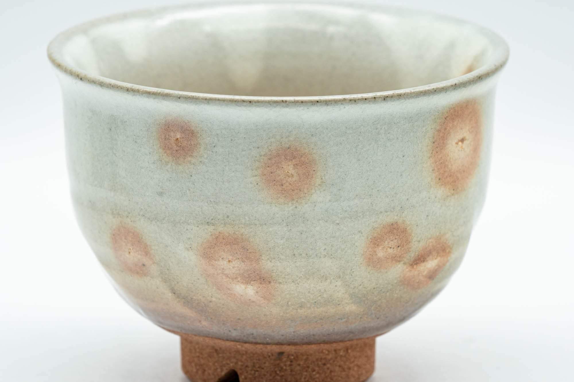 Japanese Teacup - Beige, Pink Gohonte, and White Drip-Glazed Hagi-yaki Yunomi - 180ml