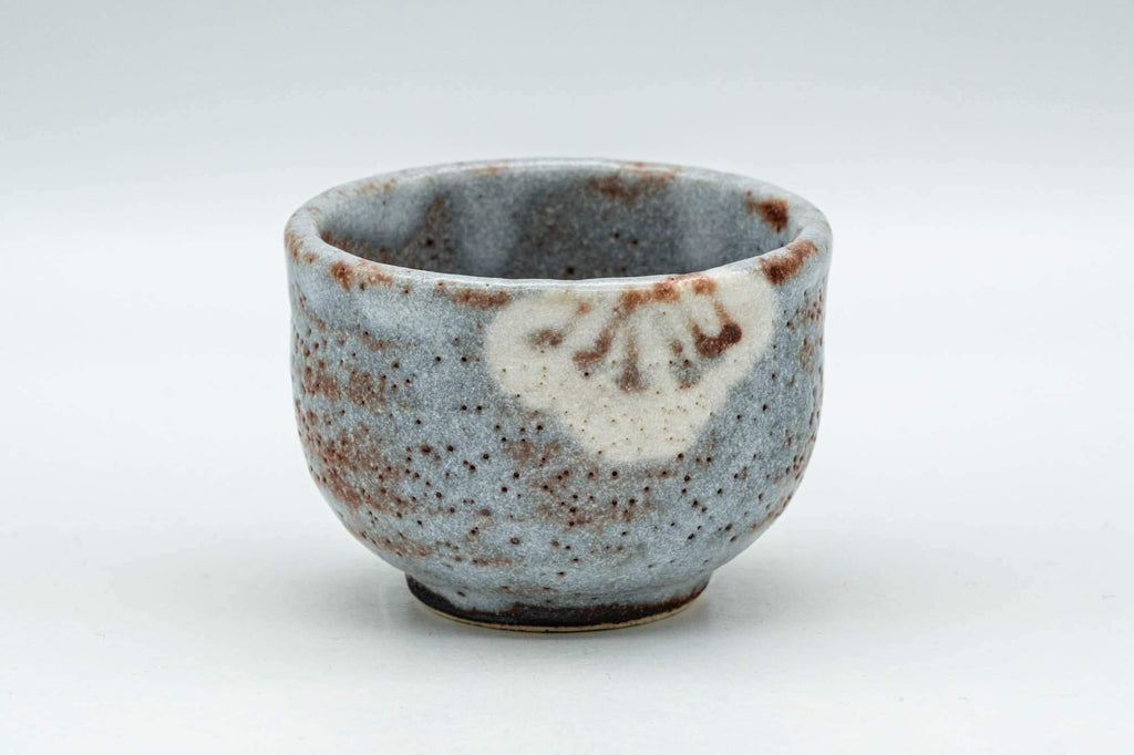 Japanese Teacup - Blossoms Blue Shino Glazed Guinomi - 60ml