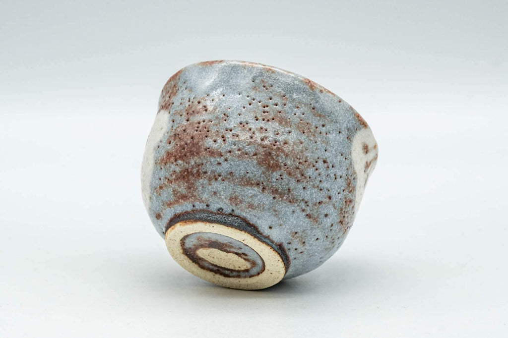 Japanese Teacup - Blossoms Blue Shino Glazed Guinomi - 60ml