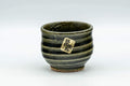 Japanese Teacup - Green Glazed Spiral Guinomi - 55ml