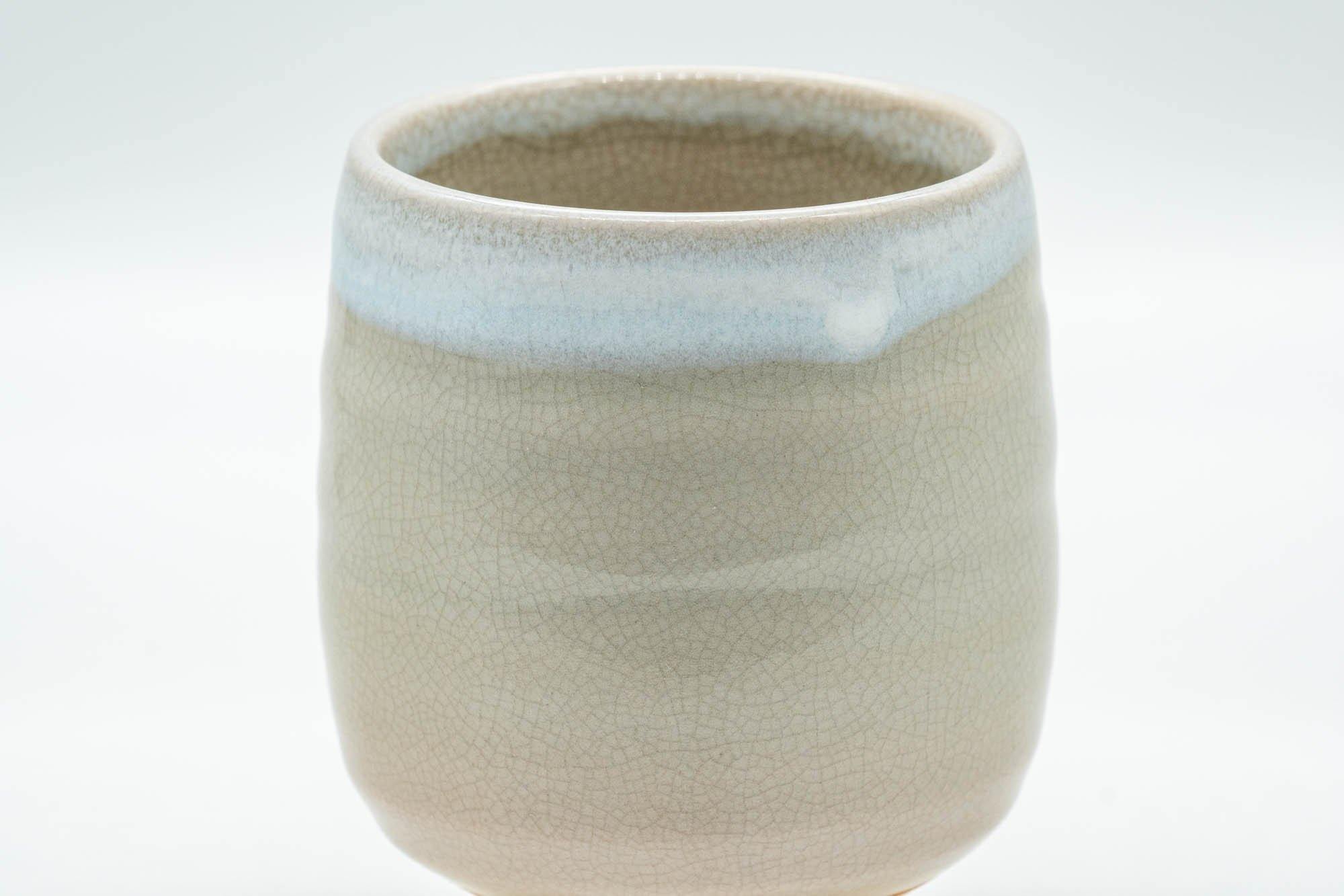 Japanese Teacup - Beige and White Glazed Hagi-yaki Yunomi - 180ml