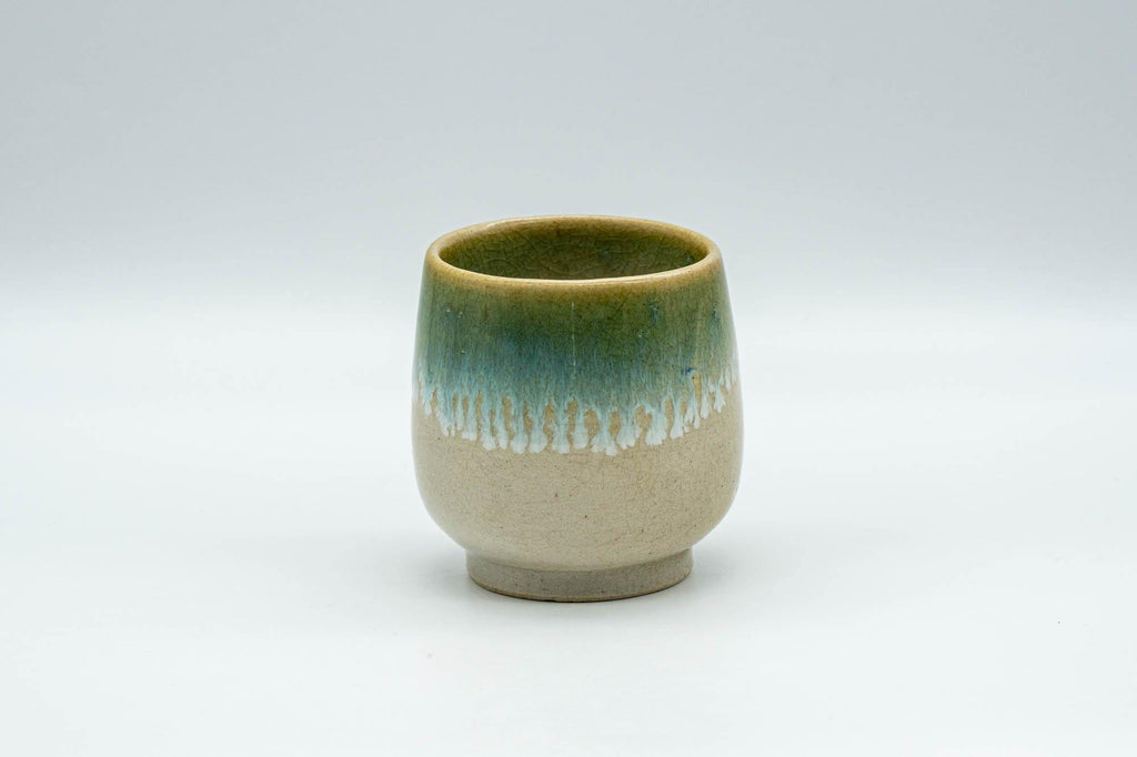Japanese Teacup - Green-Blue Agano-yaki Yunomi - 100ml