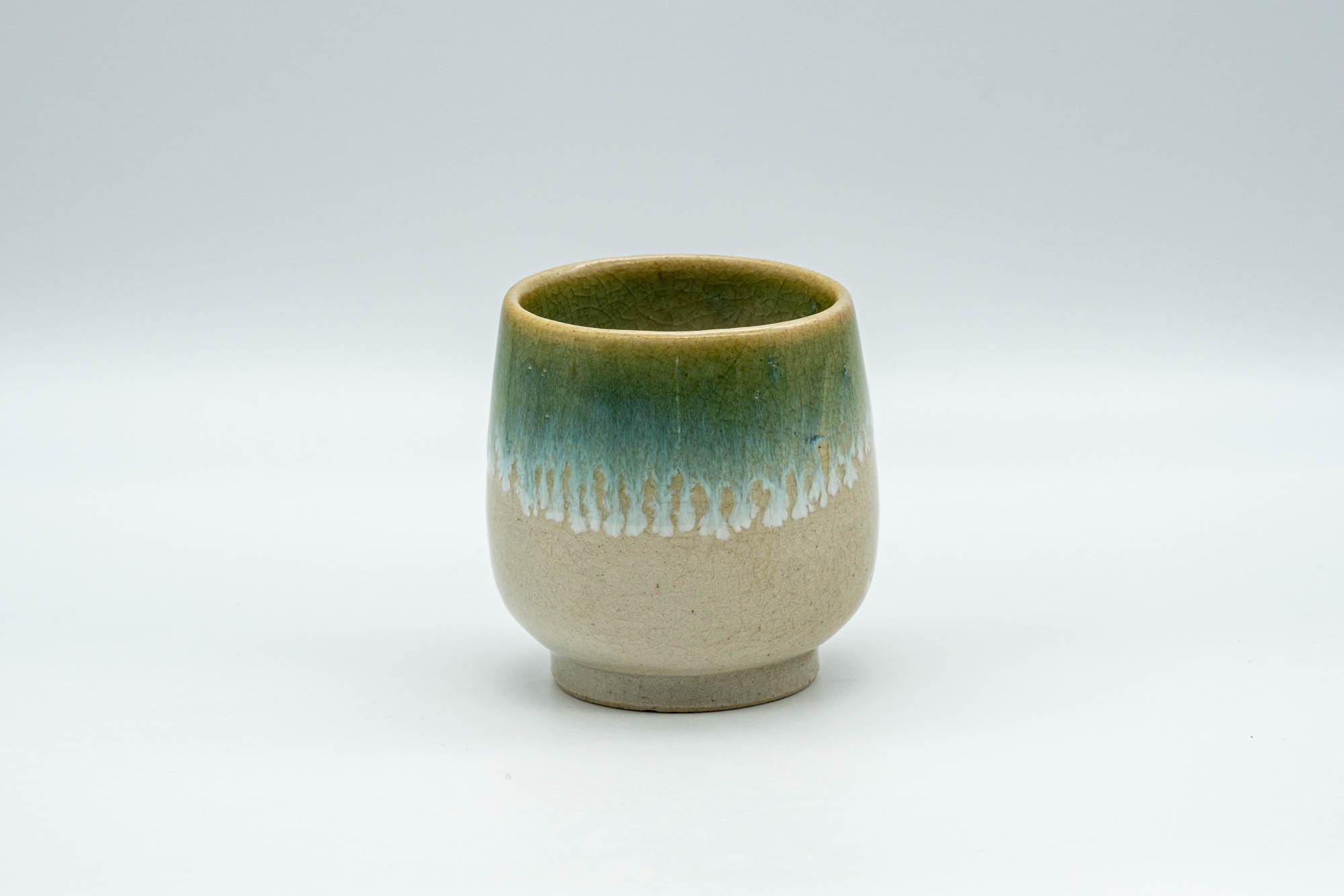 Japanese Teacup - Green-Blue Agano-yaki Yunomi - 100ml