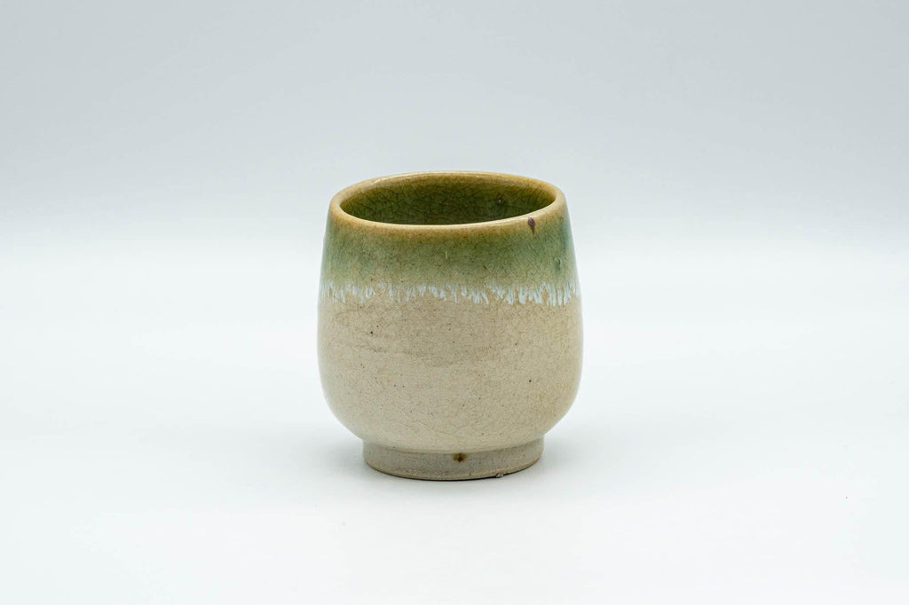Japanese Teacup - Green-Blue Agano-yaki Yunomi - 100ml