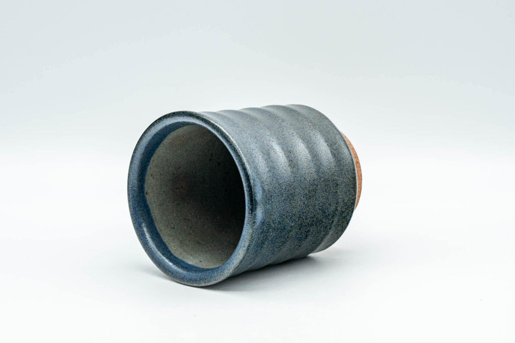 Japanese Teacup - Matte Blue Spiraling Yunomi - 160ml