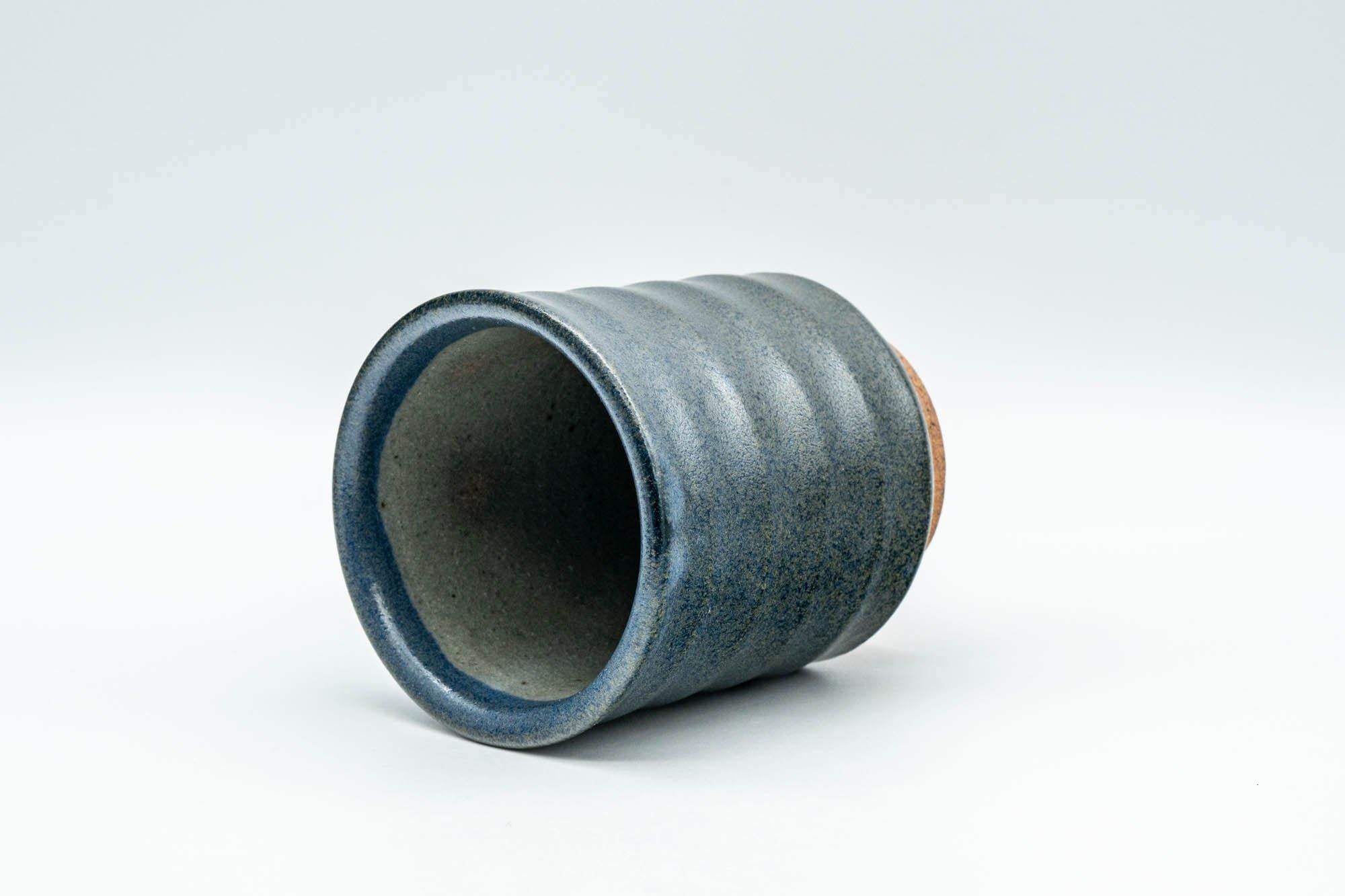 Japanese Teacup - Matte Blue Spiraling Yunomi - 160ml