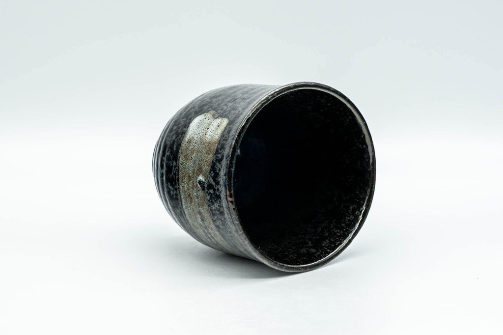 Japanese Teacup - Hakeme Spotted Black Glazed Yunomi - 180ml