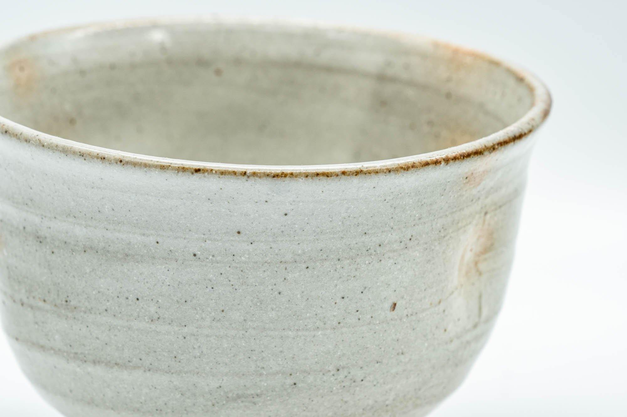 Japanese Teacup - Large Grey Indented Tulip Yunomi - 220ml