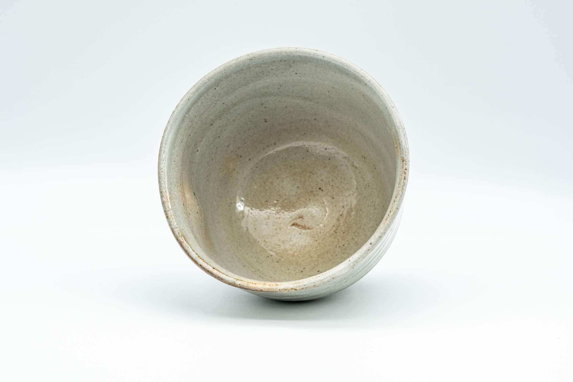 Japanese Teacup - Large Grey Indented Tulip Yunomi - 220ml