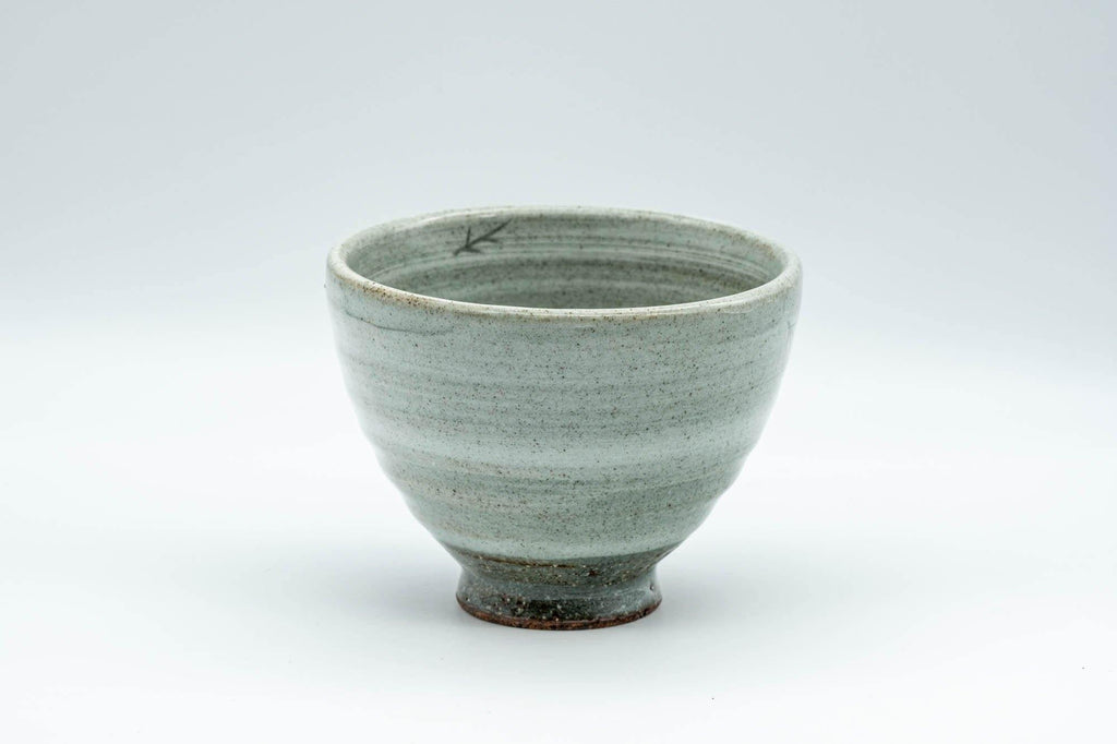Japanese Teacup - Spiral Glaze Grey and White Yunomi - 180ml